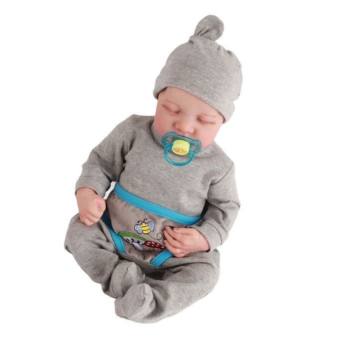 Muñecas Reborn de 19 pulgadas, muñecas realistas de silicona suave para recién nacidos durmiendo.