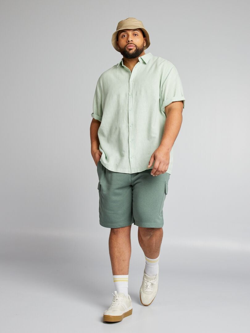 Bermudashorts met klepzakken - GROEN