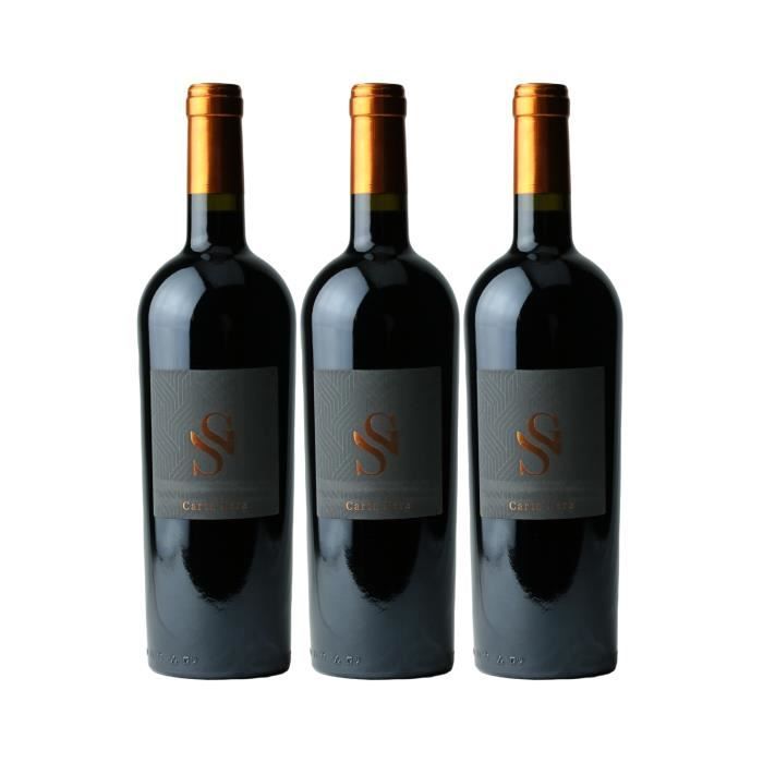 Ile de Beauté Carta Nera Rouge 2019 - Caja de 3x75cl - Domaine San Gavino - Vino tinto IGP de Córcega - Variedades de uva: Niellucciu, Syrah,