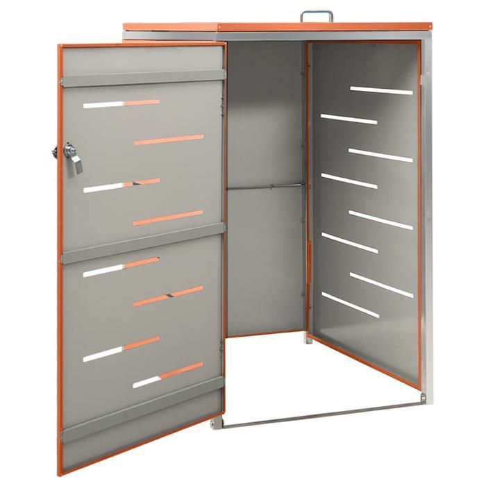 Mülltonnenabdeckung/Mülltonnenüberdachung - VIDAXL - 69x77,5x112,5 cm Edelstahl CC5548538