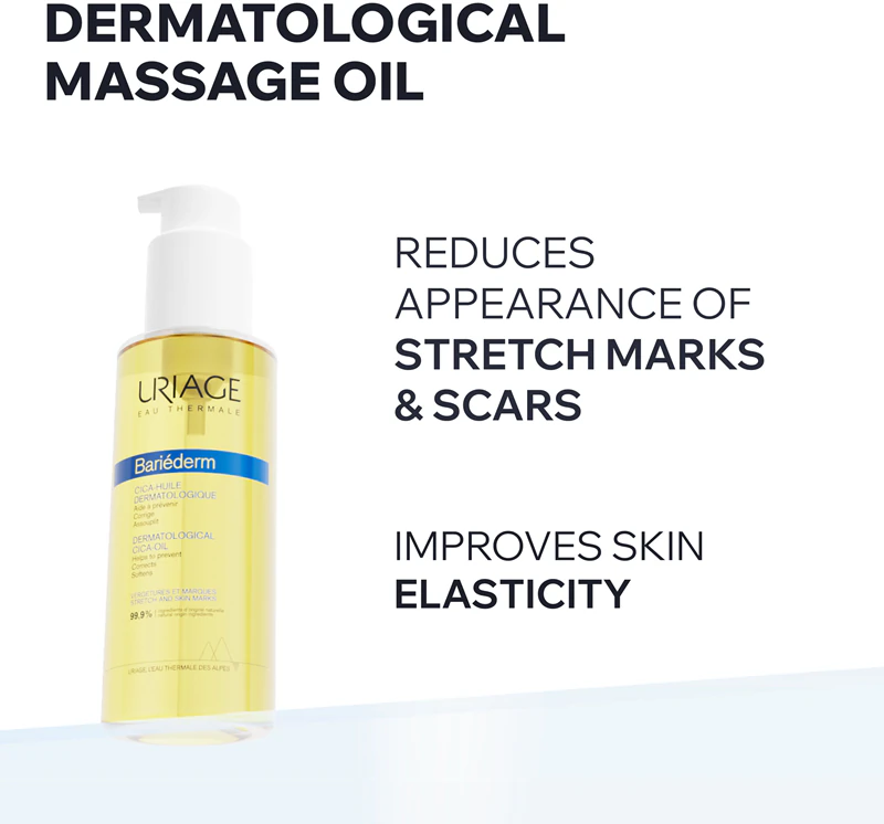 Живильна олія для тіла Uriage Bariéderm Cica Dermatological Oil проти розтяжок