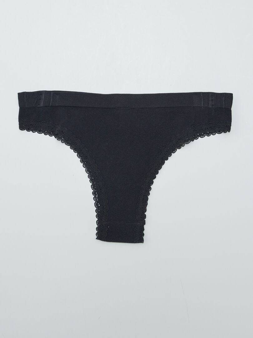 Conjunto de 2 tangas caneladas - CINZA