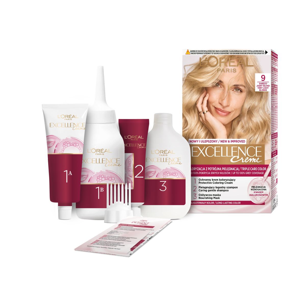 Barva na vlasy L'Oréal Paris Excellence Creme, odstín 01, super světlá blond, přírodní