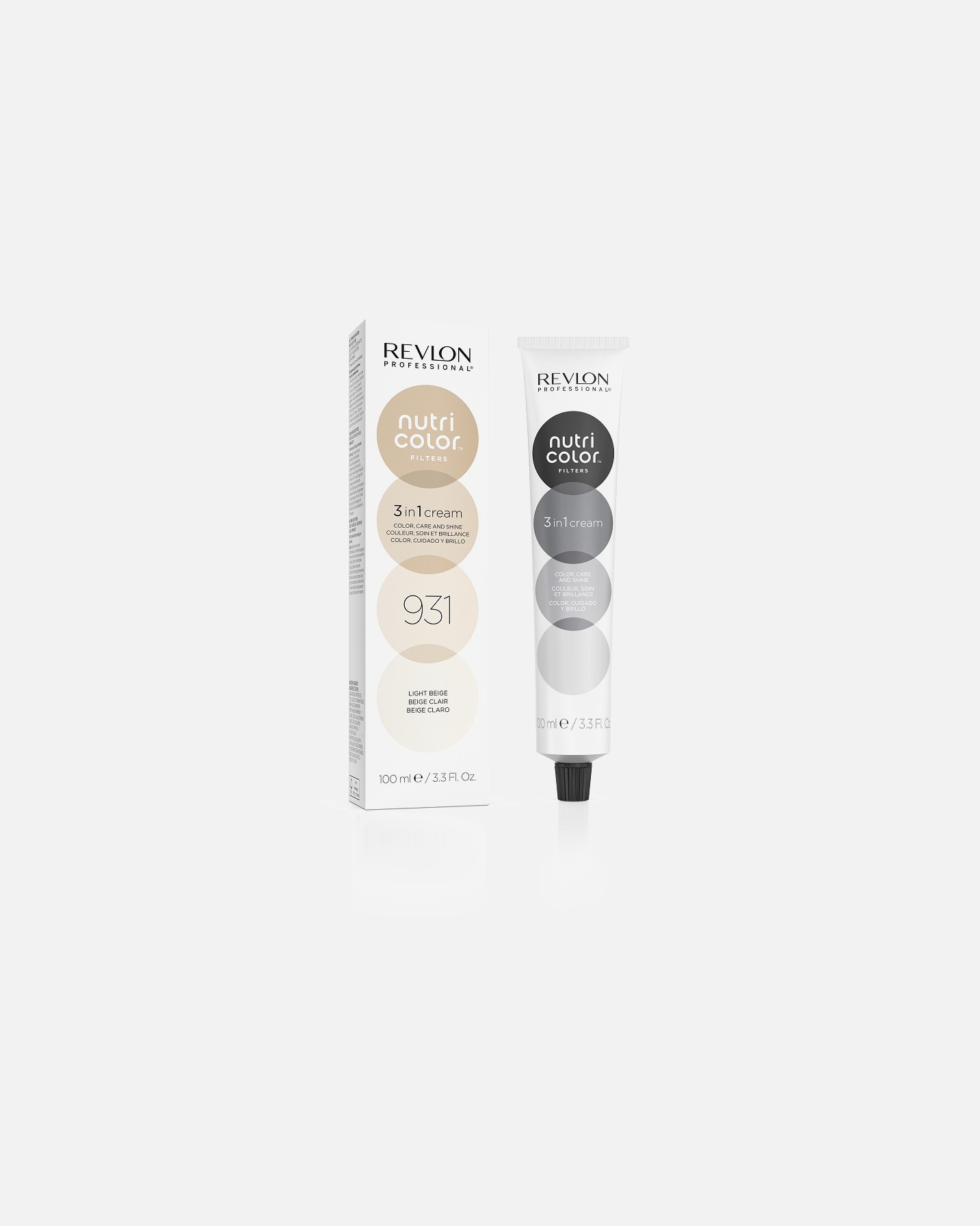 Cremă Revlon Professional pentru vopsea de păr Nutri Color Filters 3 în 1 nr. 931 – Bej deschis – 100 ml