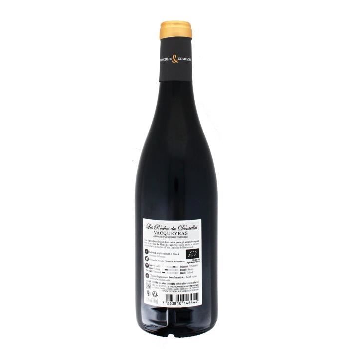 Les Roches des Dentelles 2019 AOC Vacqueyras - Vin rouge de la Vallée du Rhône - Bio