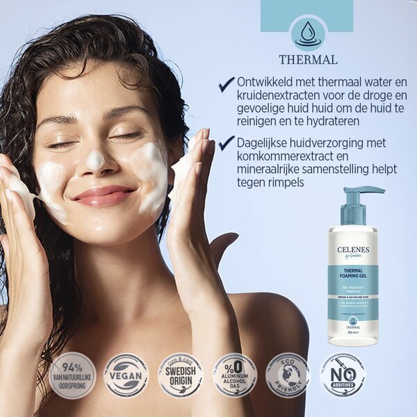 Celenes By Sweden termalni pjenasti gel<br>250 ml, za suhu i osjetljivu kožu