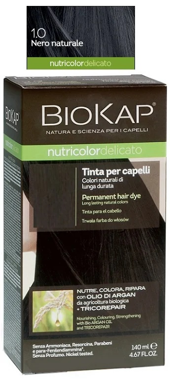 BIOKAP Biokap Nutricolor Delicato 1.0 Natuurlijke zwarte haarkleur