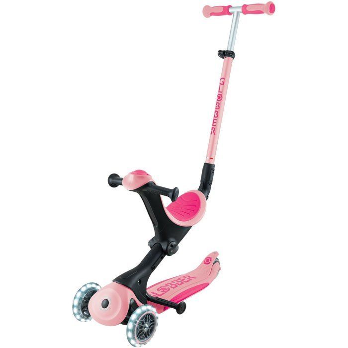 GLOBBER GO UP DELUXE LIGHT Convertible Scooter - Pastel Pink