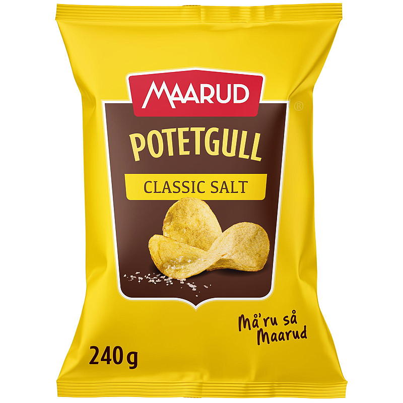 Maarud Kartoffelchips 240 g klassisk salt Maarud