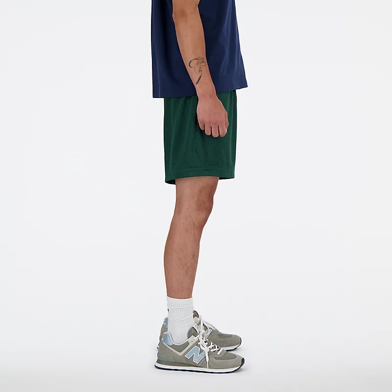 Męskie spodenki sportowe Essentials z siateczki 5 cali - NIGHTWATCH GREEN