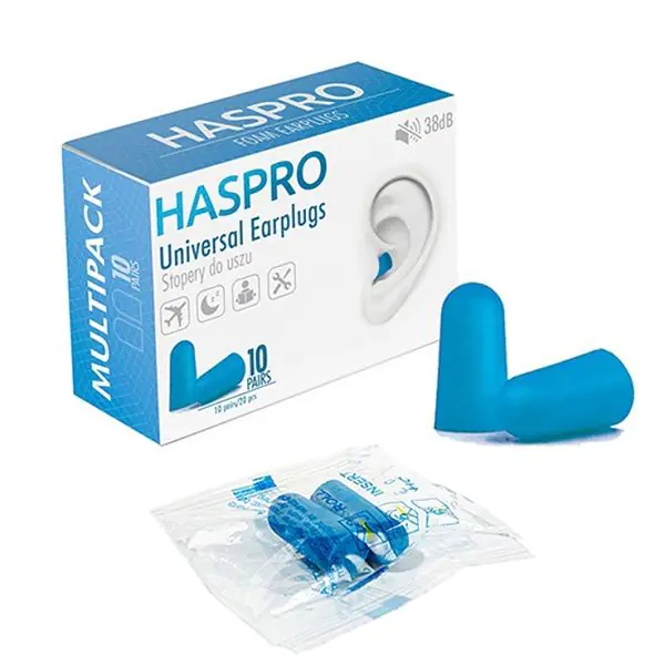 Haspro Multi, Stopery do uszu piankowe, Kolor niebieski