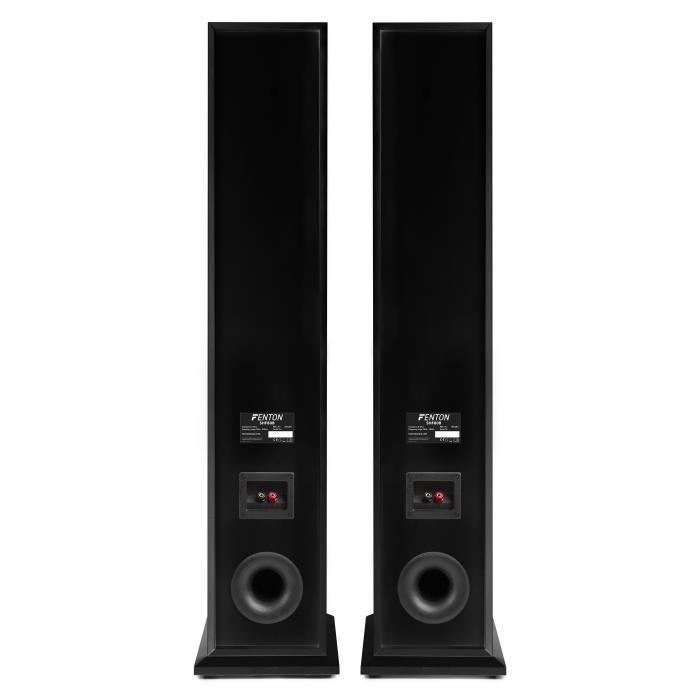 Enceinte colonne Fenton SHF80B - Noir - Puissance 500W - Son de haute qualité