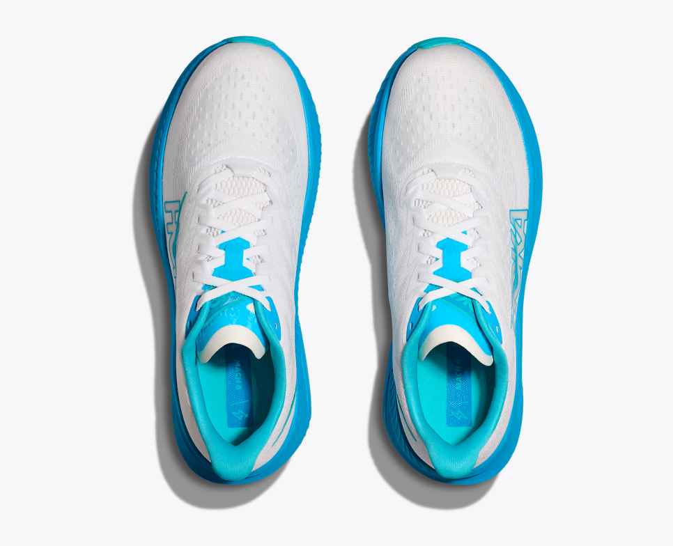 HOKA Mach 6 Wit / Hemelsblauw