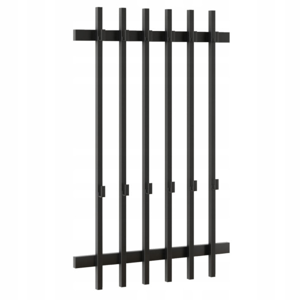 Wieszak ścienny loft czarny metalowy 65x100 cm na kurtki ubrania