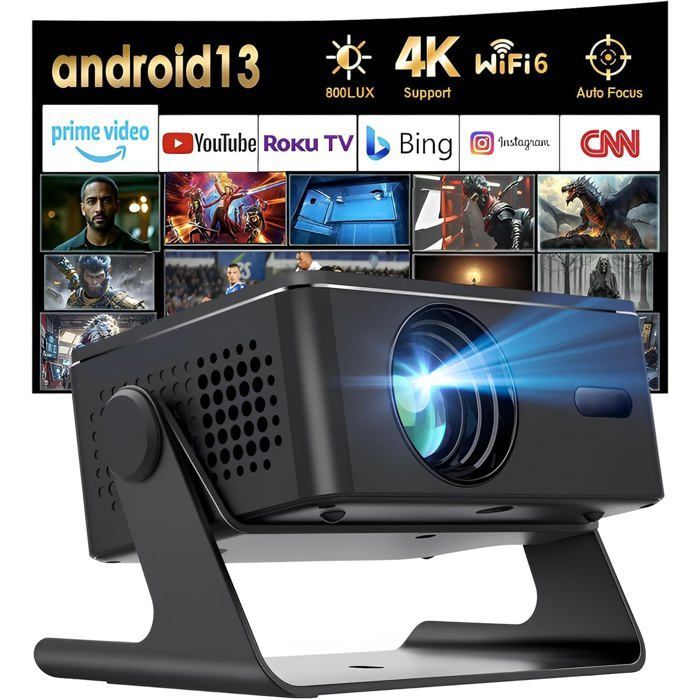 Proyector de vídeo - CACTOSE - FHD 1080P - Wifi 6 - Bluetooth 5.0 - Cine en casa 4K