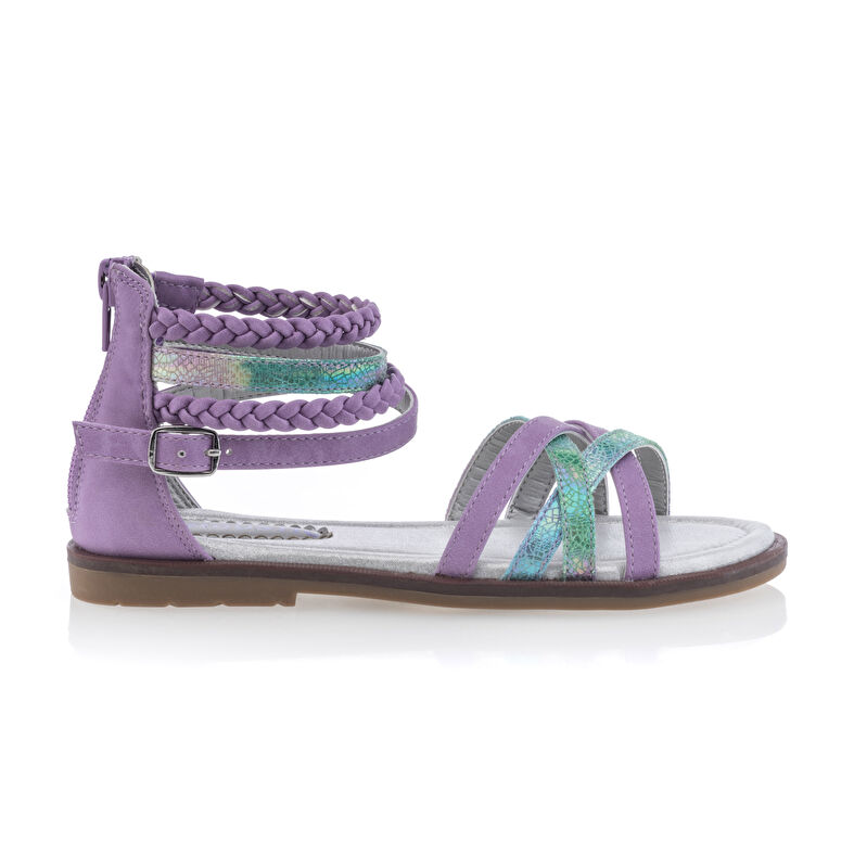 Tyttöjen violetit sandaalit/avokärkiset kengät