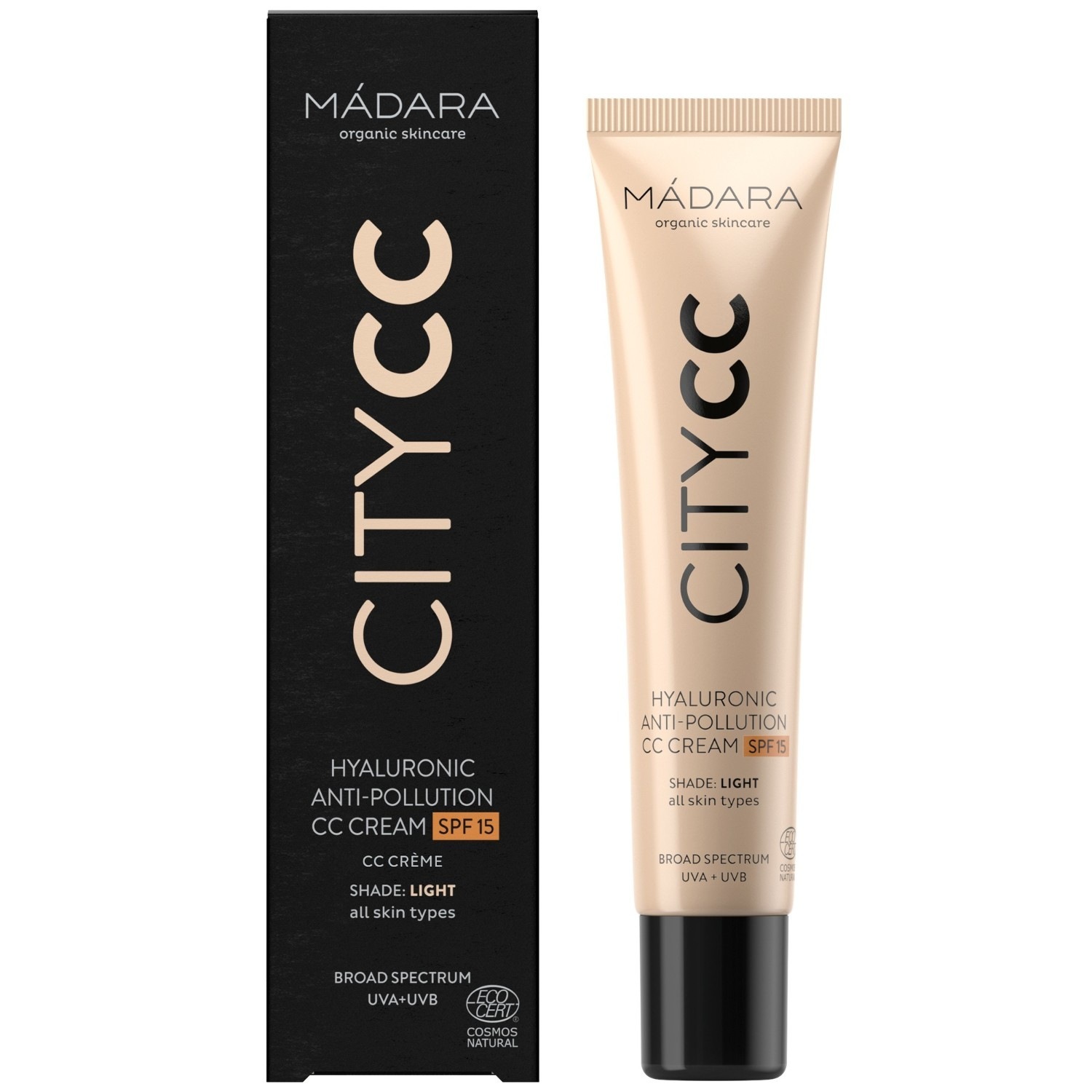 MÁDARA CC City krém CC CITYCC proti znečisteniu s hyalurónovou kyselinou SPF15 - 40 ml