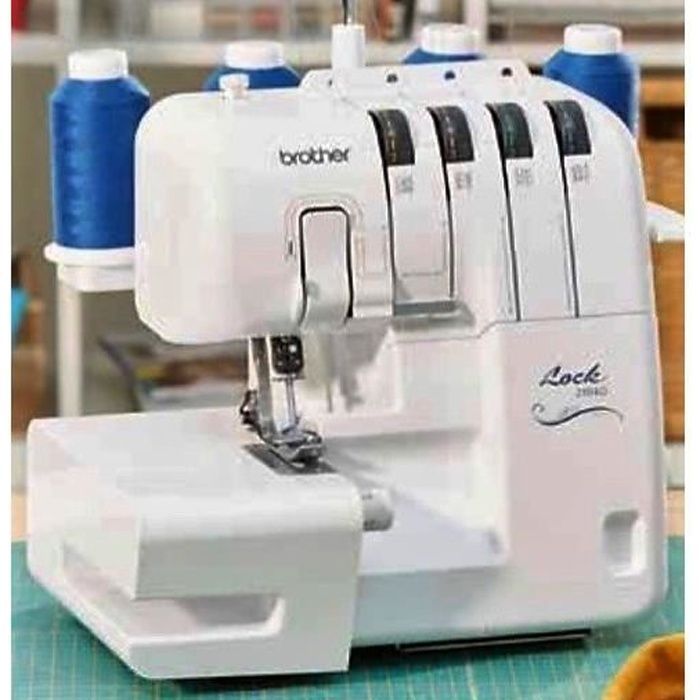 Máquina overlock Brother 2104D - 3-4 hilos - Fácil enhebrado - Dobladillo enrollado - LED