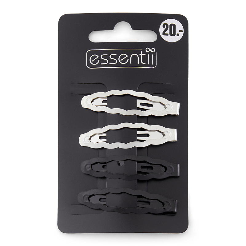 Essentii hårspännen, 4-pack metallspännen