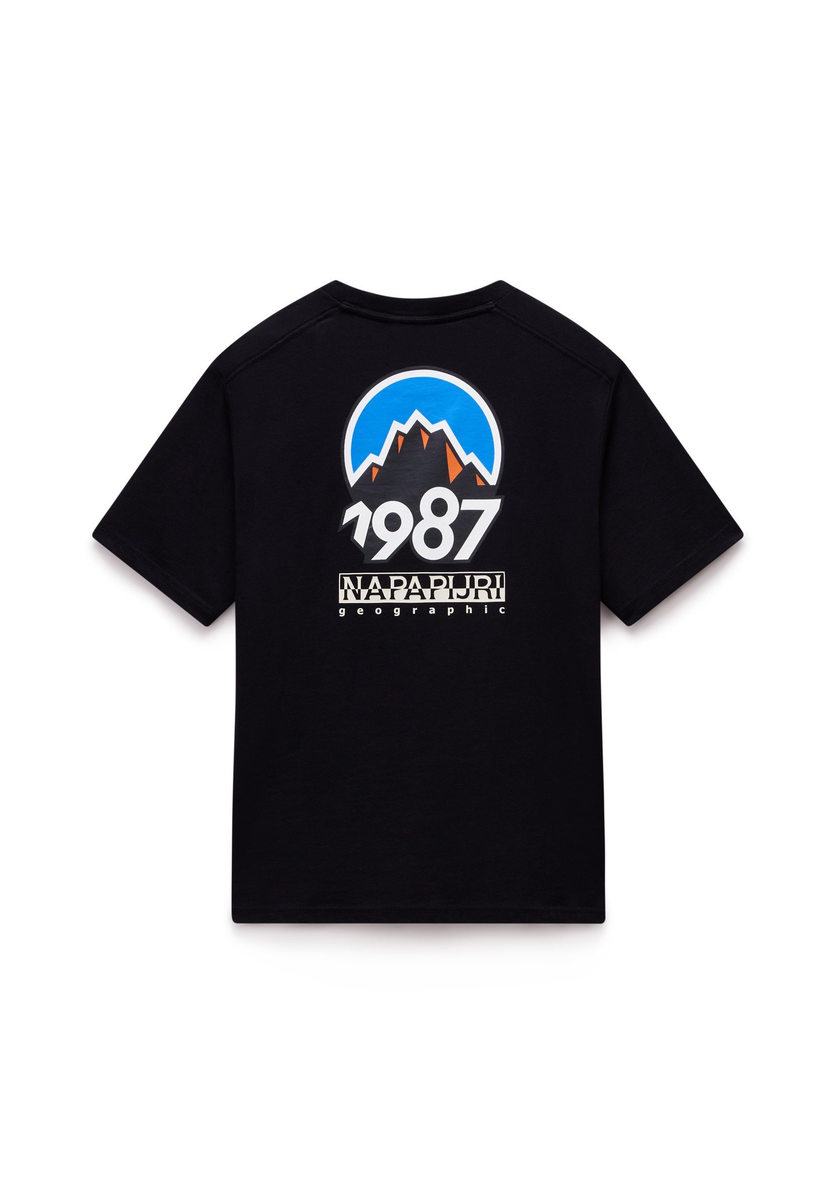 Napapijri MONTEPIANA - T-shirt imprimé - beauté noire