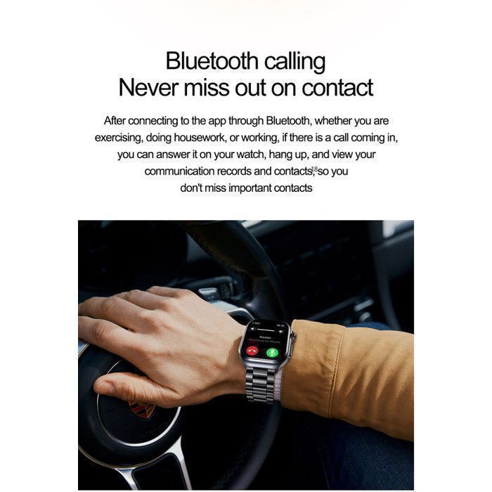 Reloj inteligente XtraDiTech con ECG, monitor de frecuencia cardíaca, VHR, termómetro, pantalla AMOLED de 2,04
