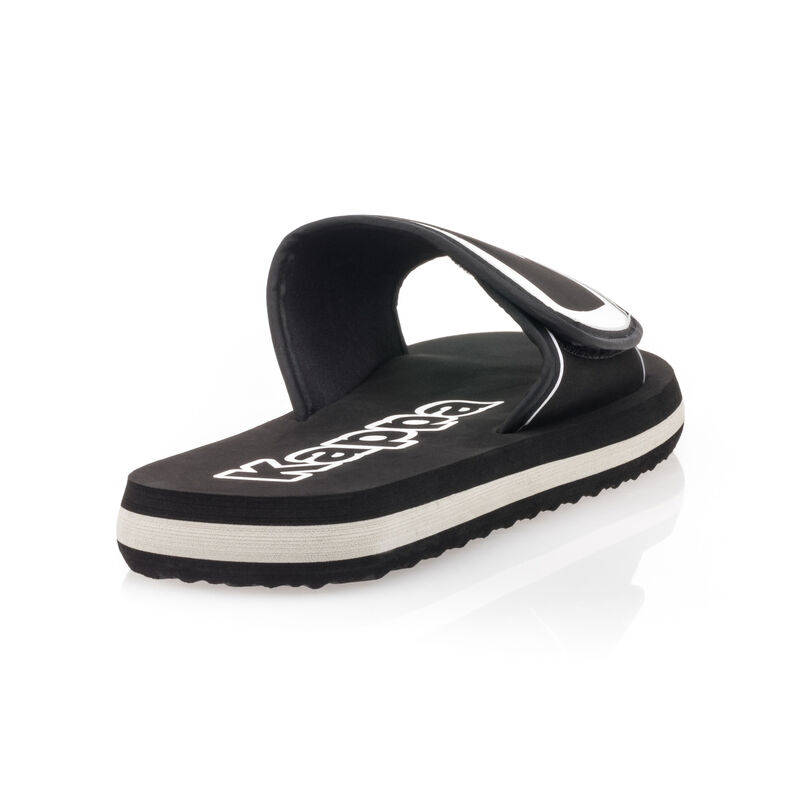 Férfi fekete flip-flop papucsok / tanga szandálok