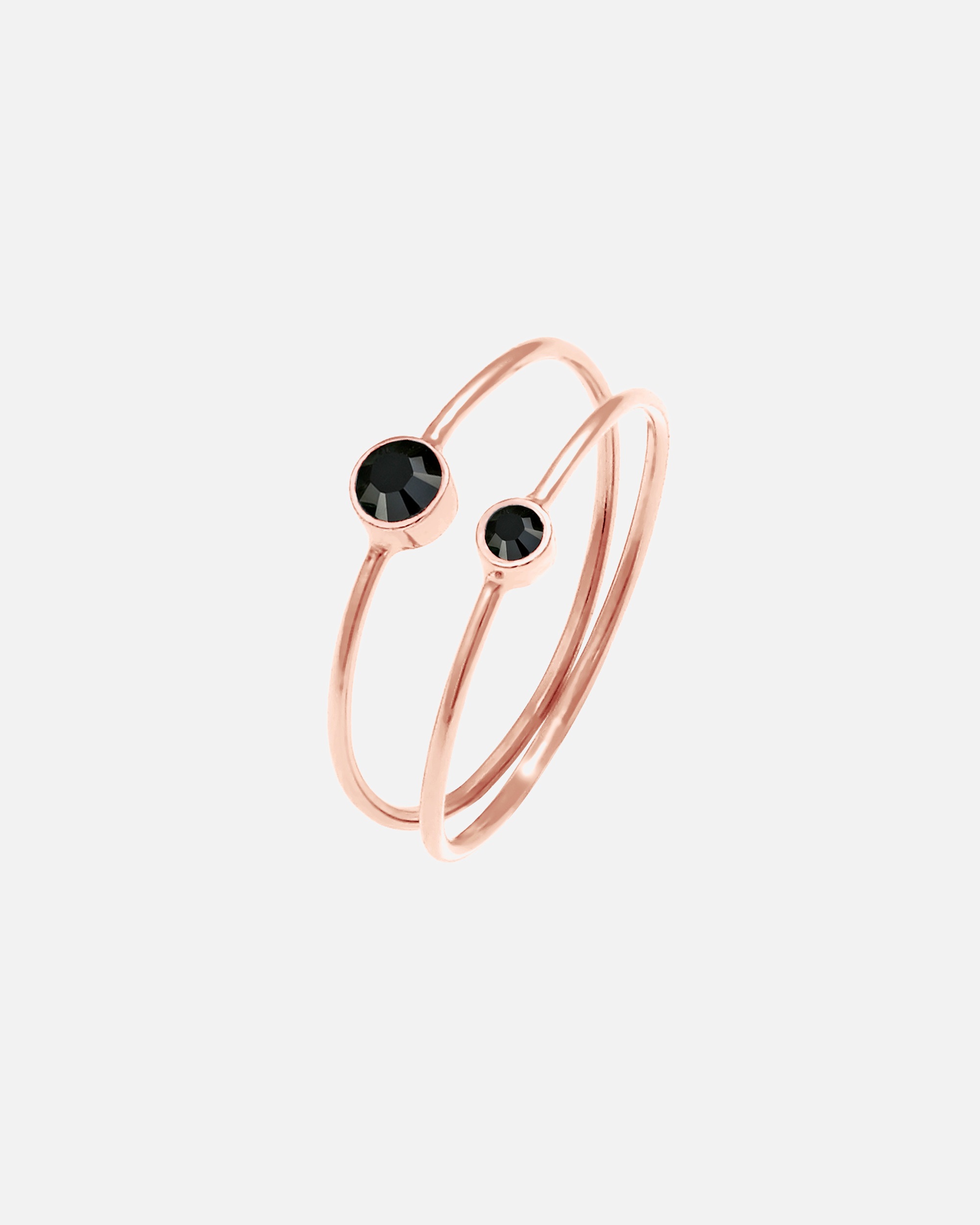 Elli Femmes Set Filigrane avec Cristaux Noir en Argent Sterling 925