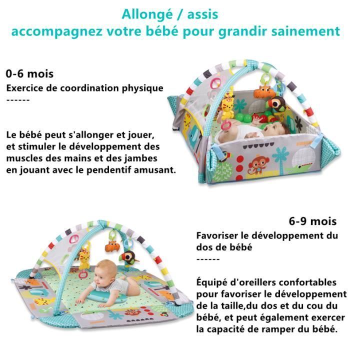 Multifunctional Baby Playmat with Toy Arch - Green - From 3 months