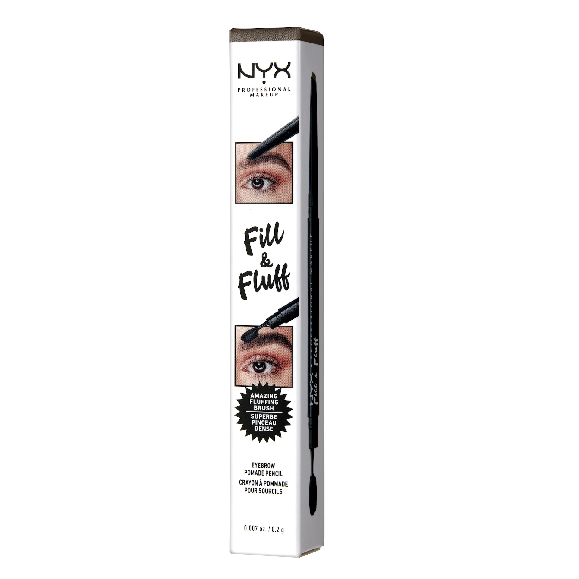 Olovka za obrve Fill & Fluff, pepeljasto smeđa - NYX Professional Makeup