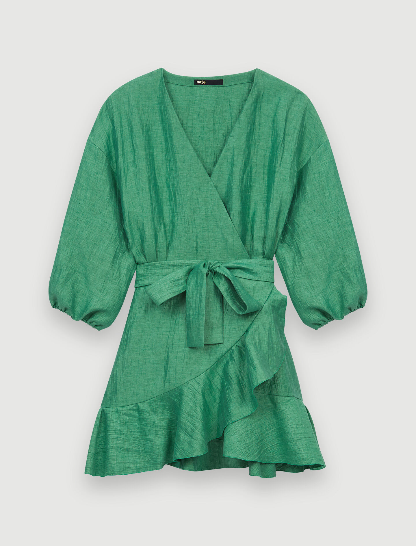 Rochie înfășurată cu nod-Vert