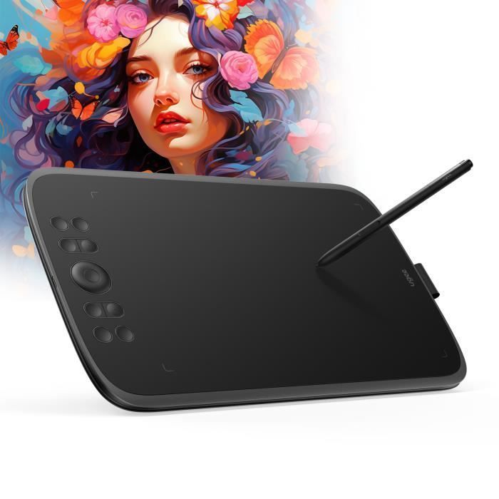 Tavoletta grafica UGEE M908 da 10x6,25 pollici con rotella di scorrimento e 8 tasti di scelta rapida, interfaccia USB-C.