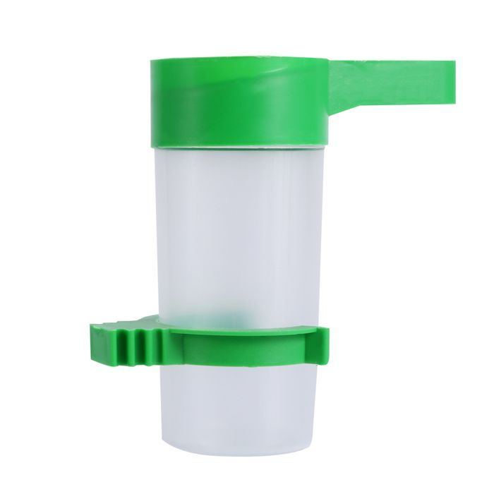 Juego de 4 bebederos, comederos y clips para jaula para mascotas, para pájaros, loros, cacatúas y periquitos.