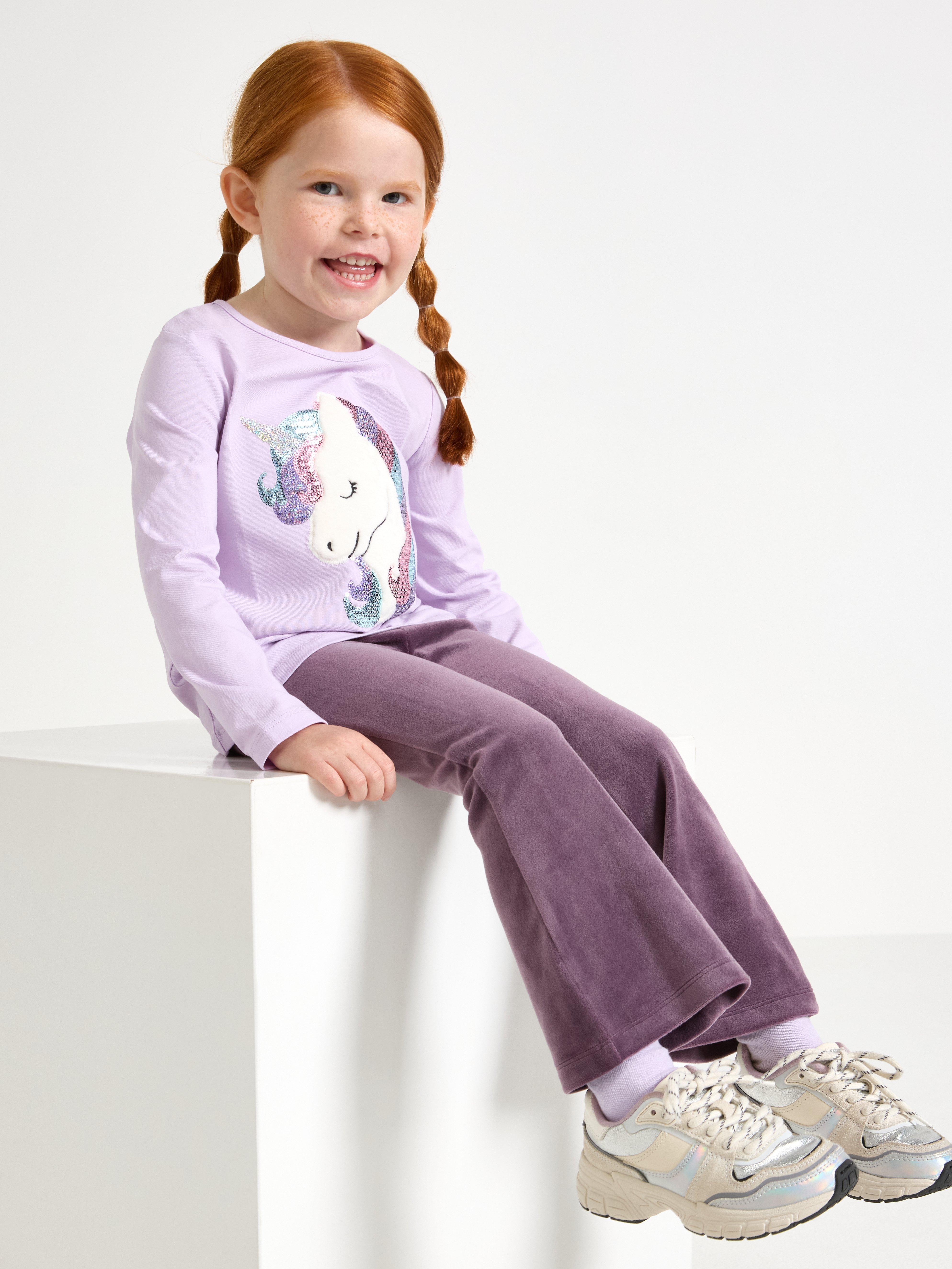 Utsvängda legíny a velur Light Dusty Lilac