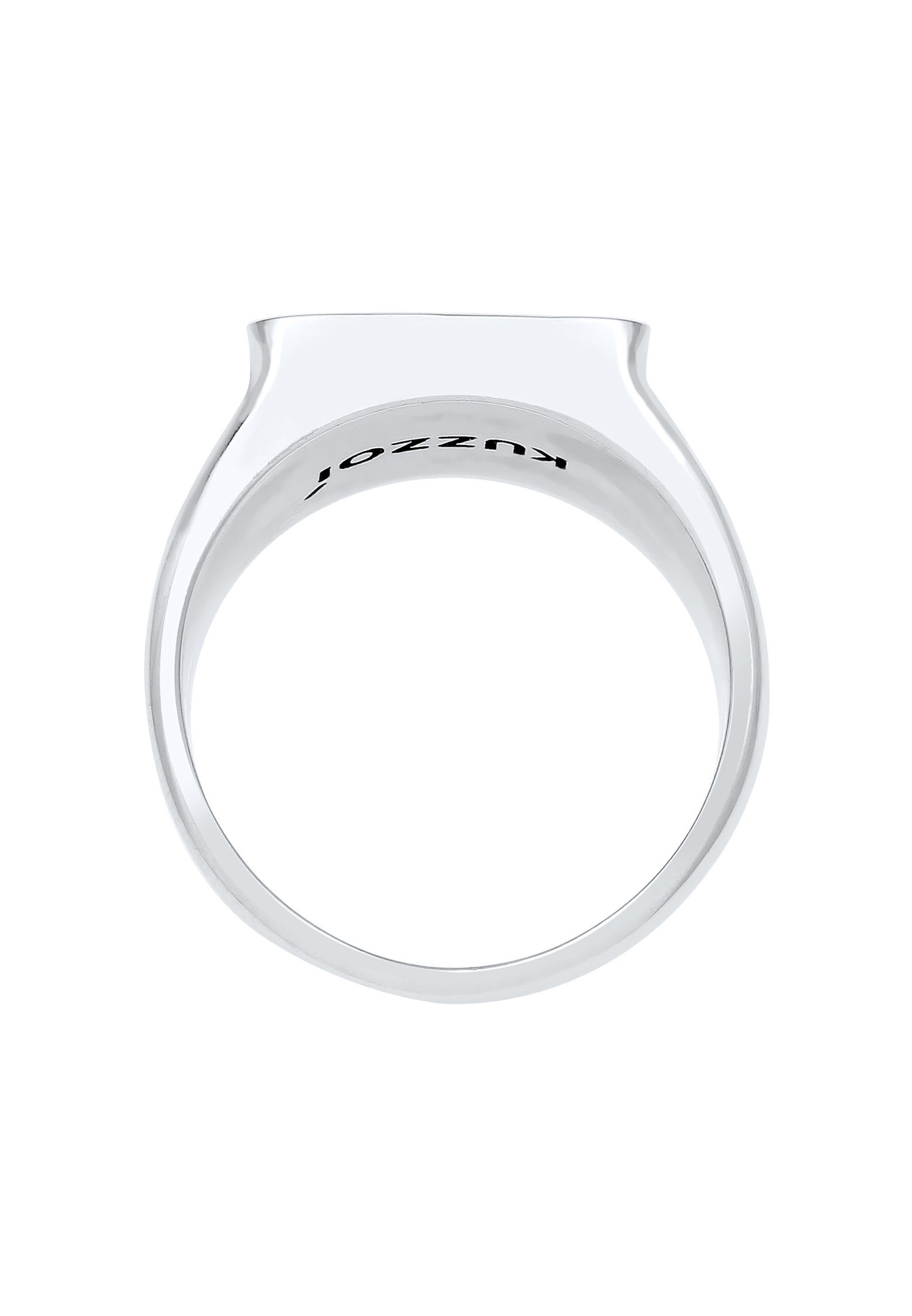 KUZZOI Hommes sceau ancre basique en argent sterling 925 oxydé