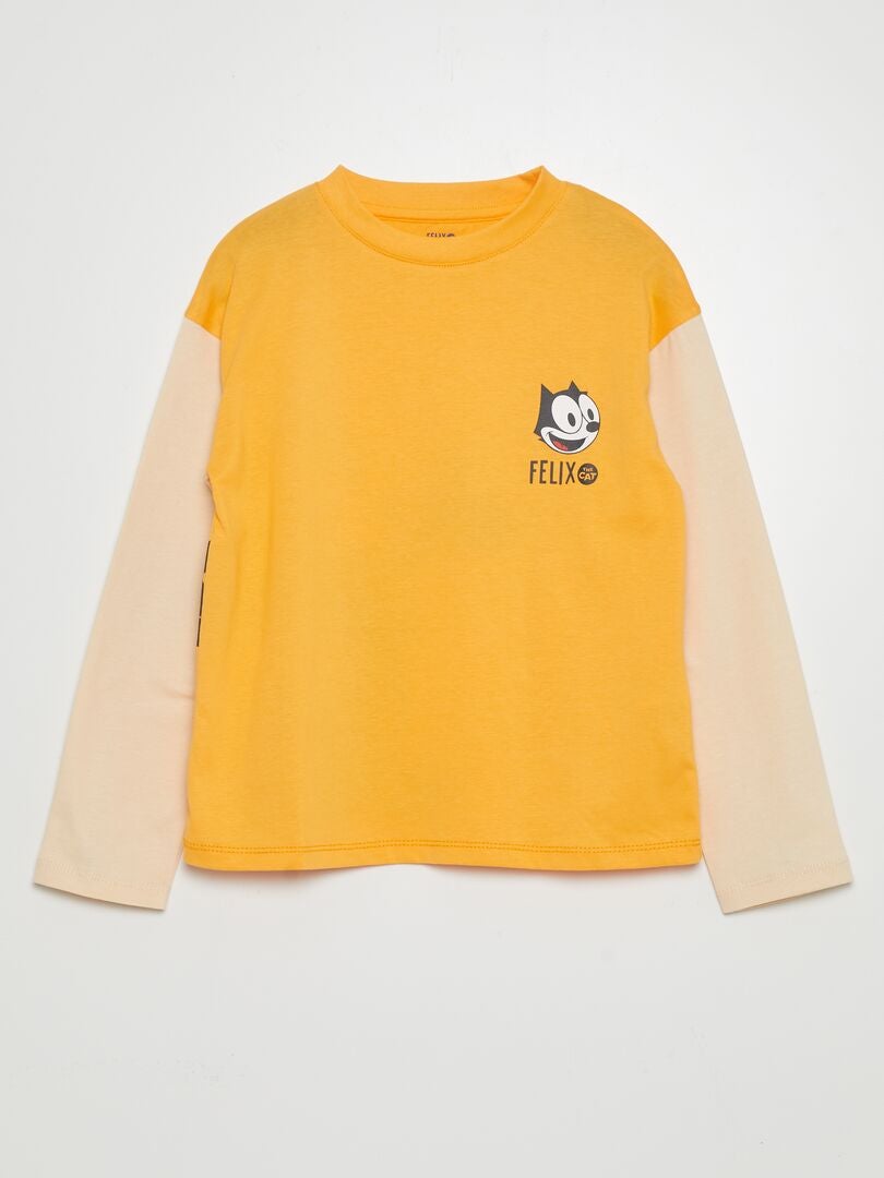 2-in-1 'Felix de Kat' T-shirt - ORANJE