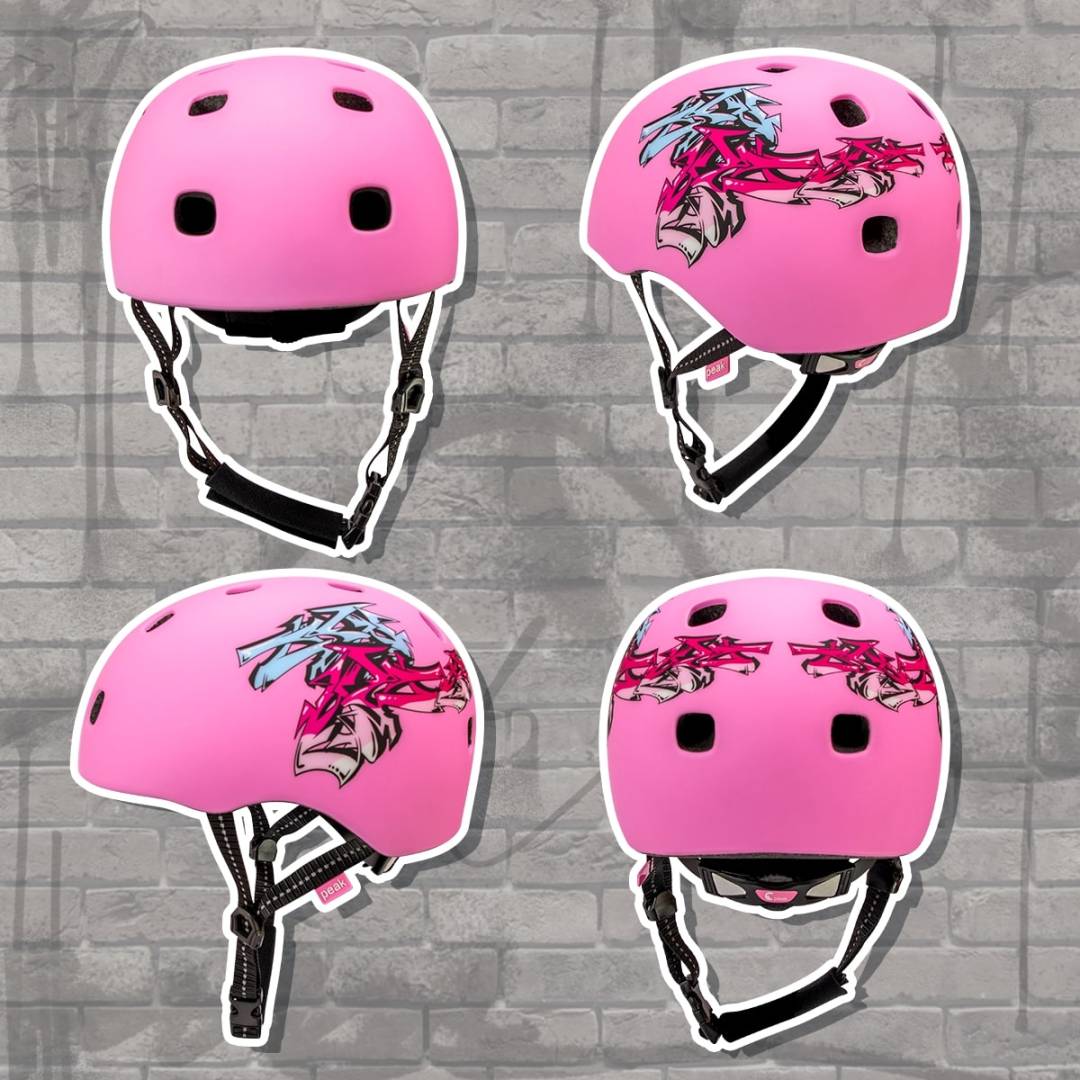 Prilba na bicykel a skateboarding pre tínedžerov a dospelých | Graffiti ružová M/L | v farbe 1078