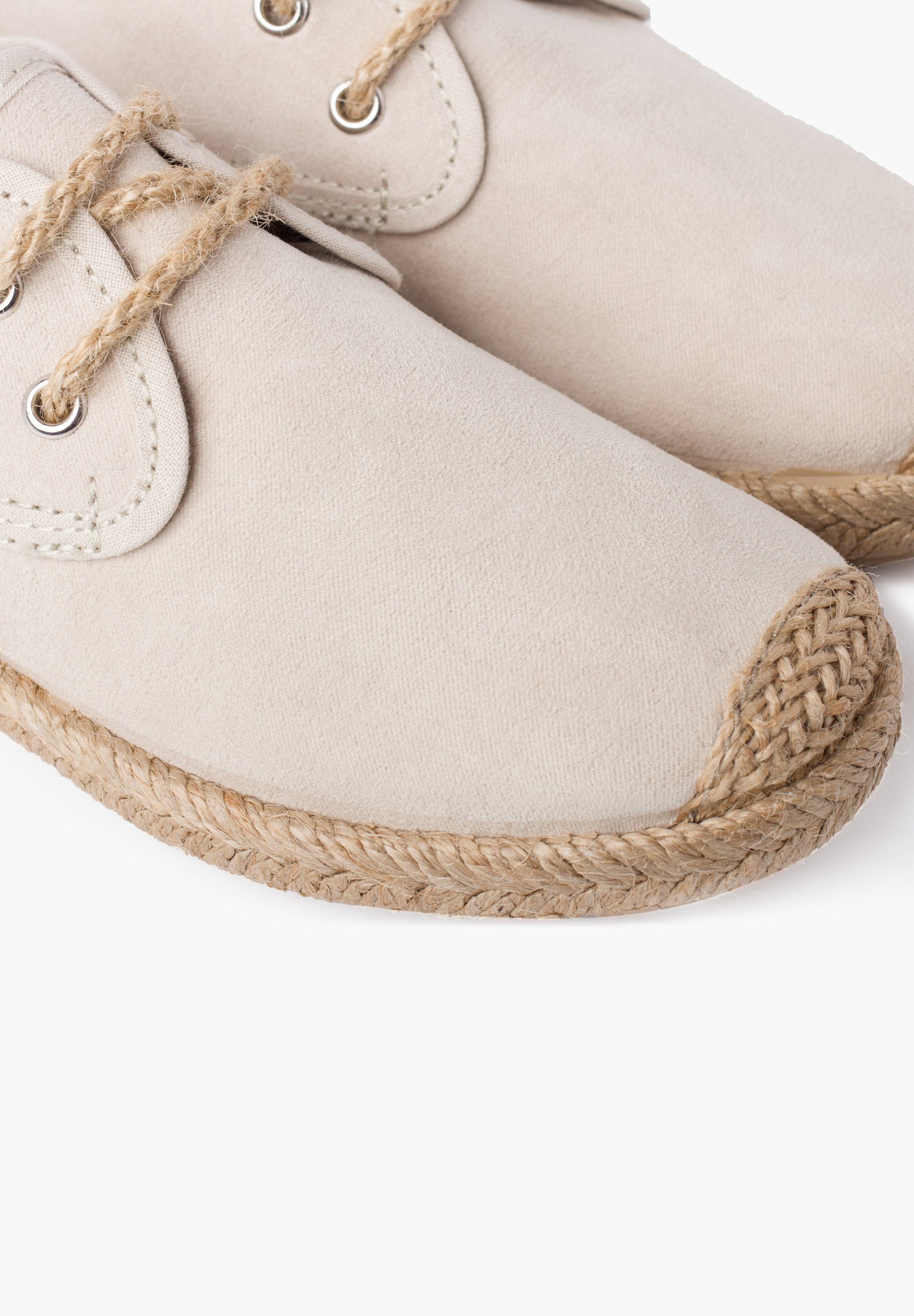 Espadrillas Pisamonas BLUCHER TOE AND JUTE LACES WITH SUEDE EFFECT - beige