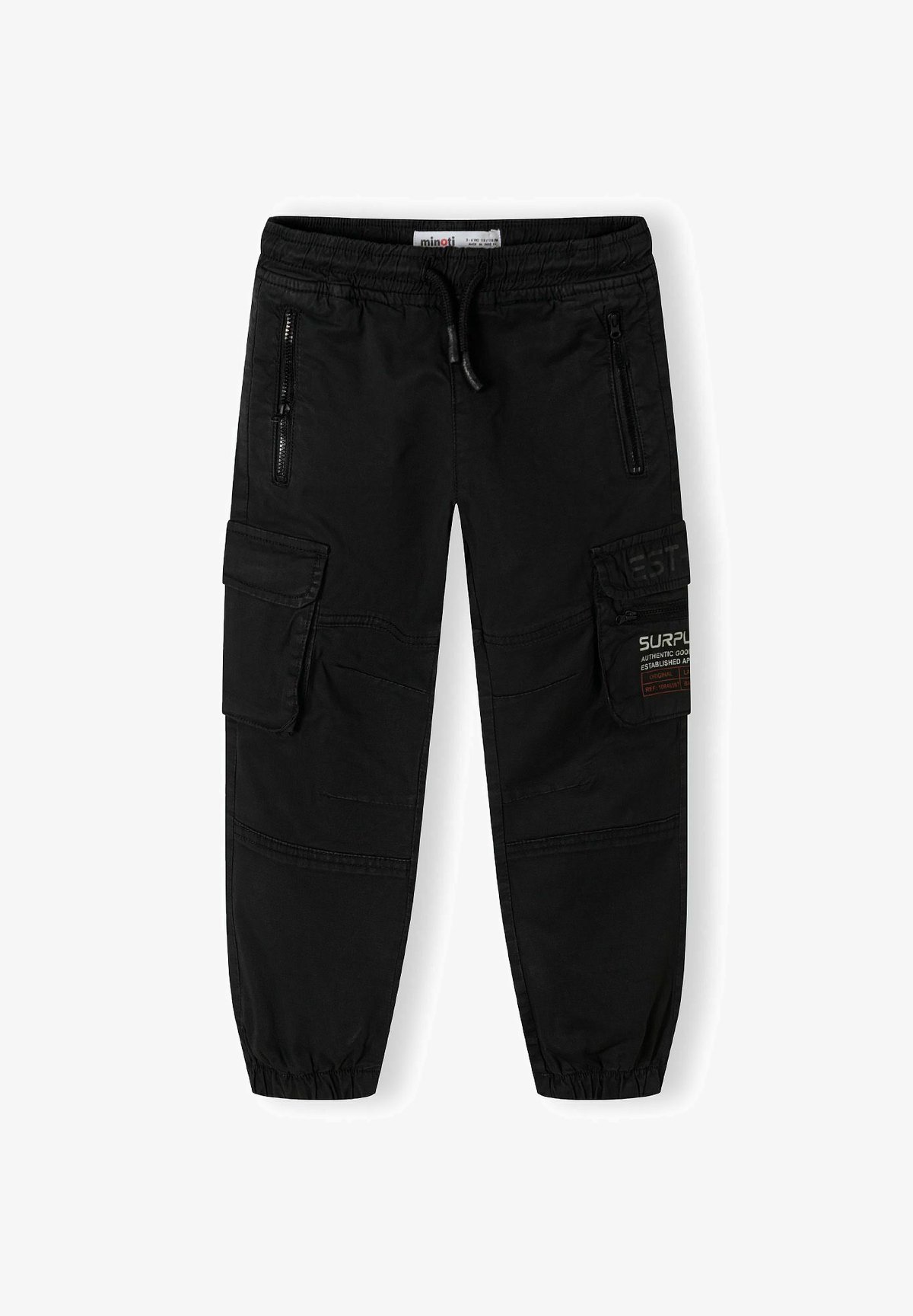 MINOTI UTILITY CON VITA ELASTICA - Pantaloni cargo - neri