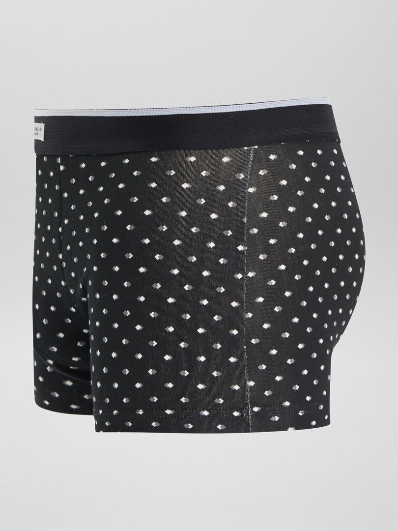 Conjunto de 3 bóxers elásticos - NEGRO