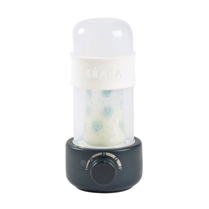 BÉABA - Scaldabiberon/Scaldavivande per biberon - Sterilizzatore per biberon - Scaldallattamento al seno - Vapore delicato - Scaldallattamento al seno - Blu notte