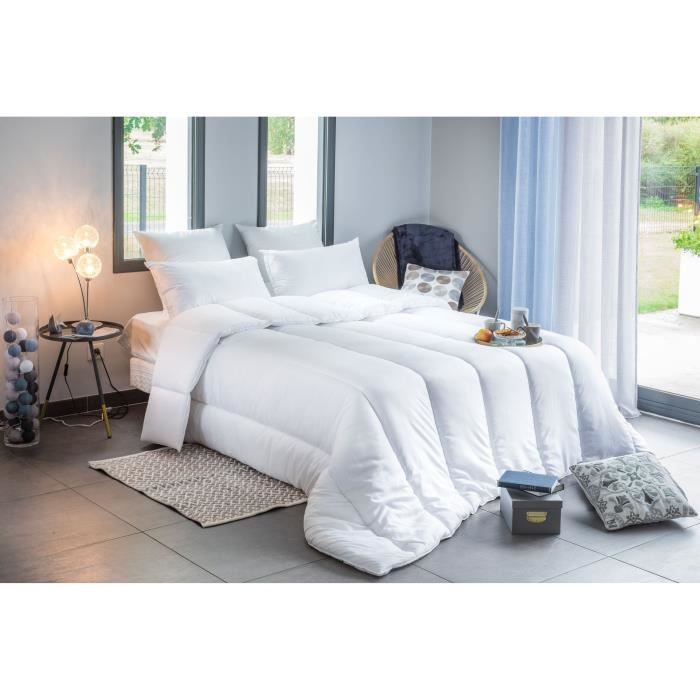 Edredón de peso medio, antiácaros - 300 g/m² - BLANREVE - 200 x 200 cm - Blanco