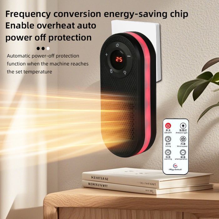 New office heater, small auxiliary heater for the home, PTC heater, silent electric heater, digital display