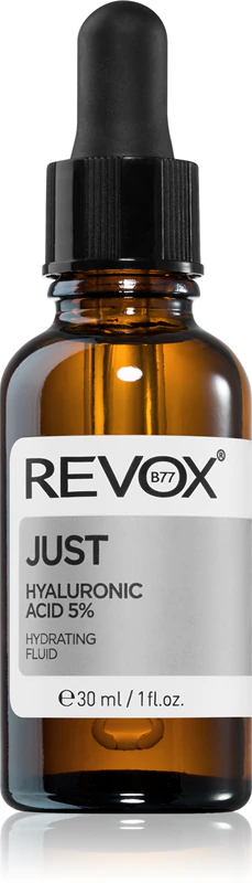 Revox B77 JUST Ácido Hialurônico 5% fluido hidratante para rosto e pescoço