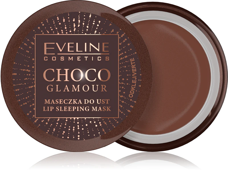 Máscara labial noturna regeneradora Choco Glamour da Eveline Cosmetics