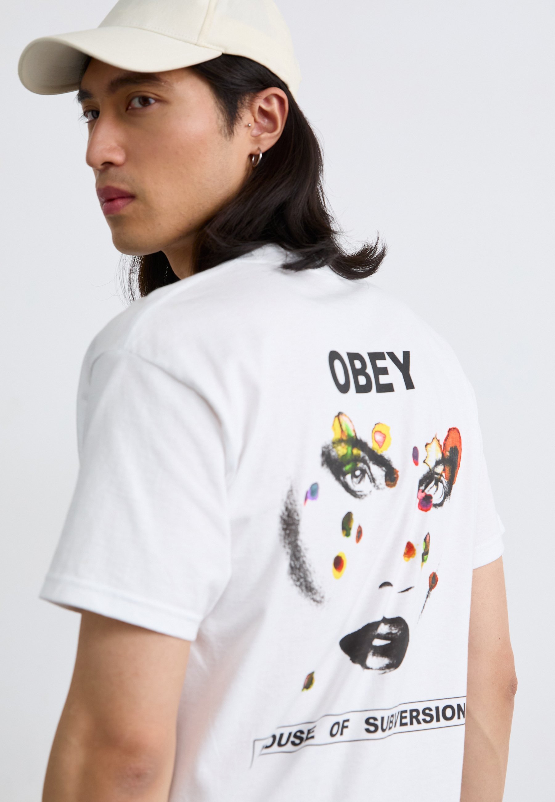 Obey Clothing HOUSE OF SUBVERSION - T-shirt met print - wit
