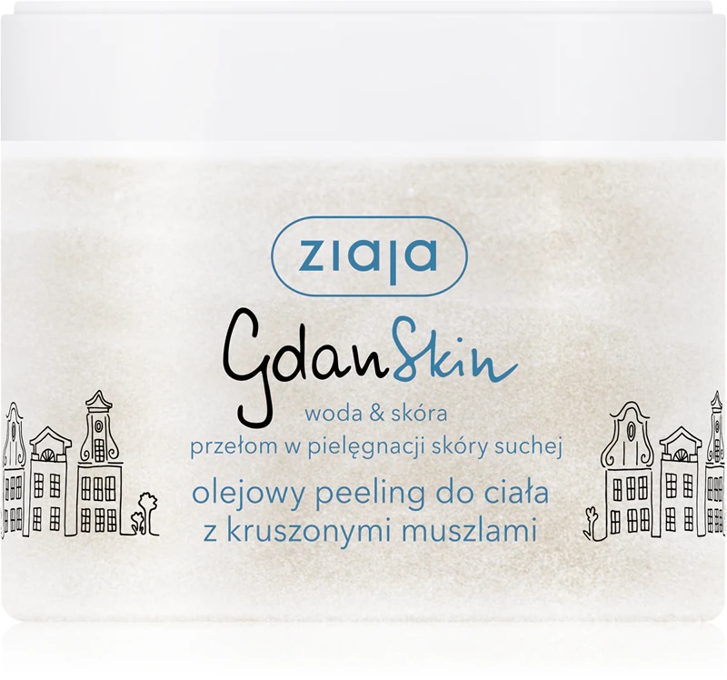 Ziaja Gdanskin eļļas ķermeņa skrubis ar sasmalcinātām gliemežvākiem