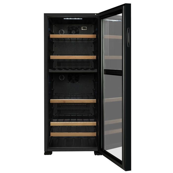CEPAGE108DZ dual-zone wine cellar, 108 bottles, adjustable temperature, Vinotag connected, modern design, 38 dB