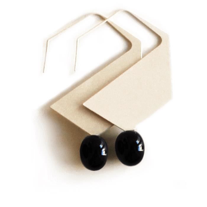 Pendientes hexagonales negros