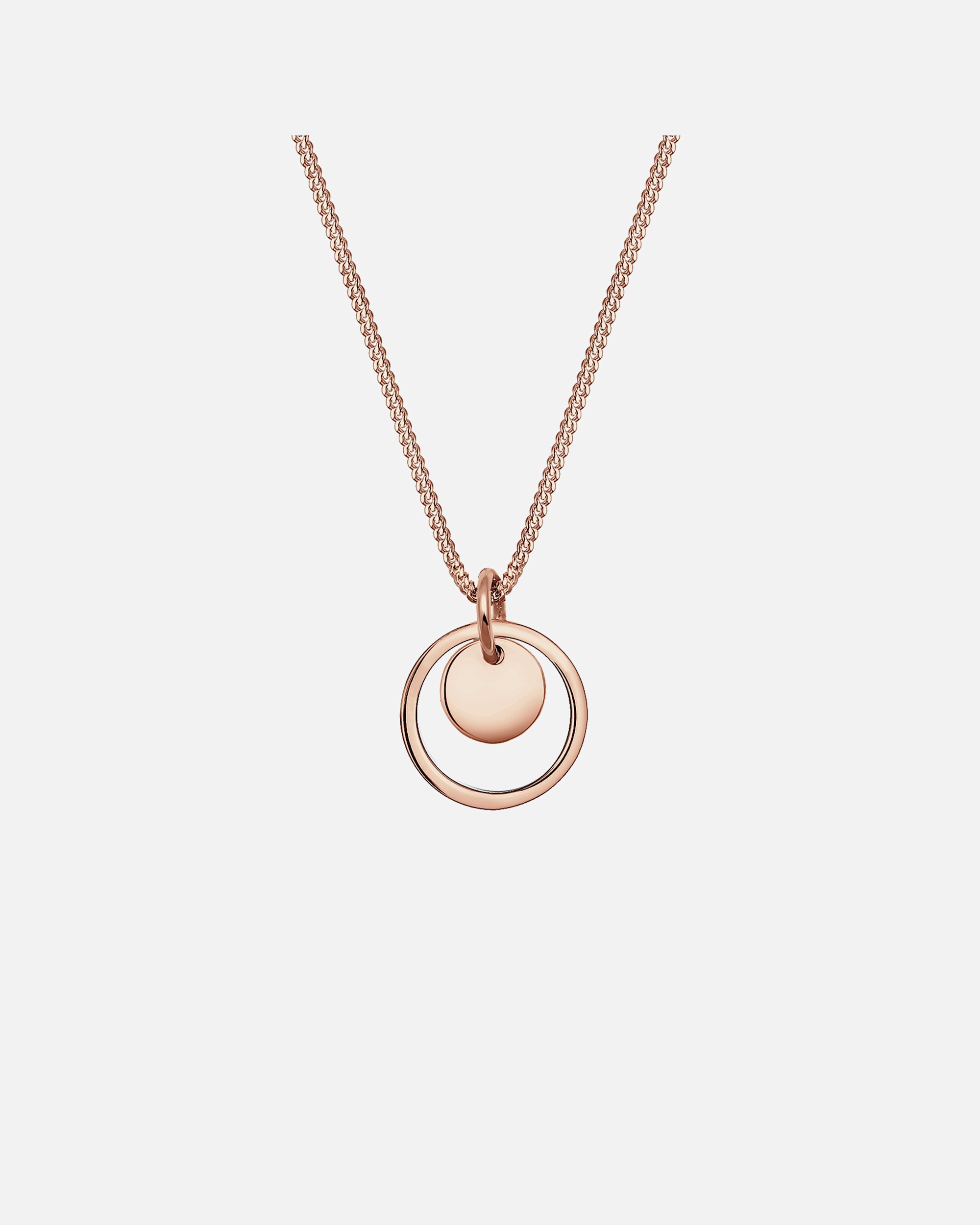 Elli Femmes Pendentif Cercle Plaquette Geo Look en Argent Sterling 925