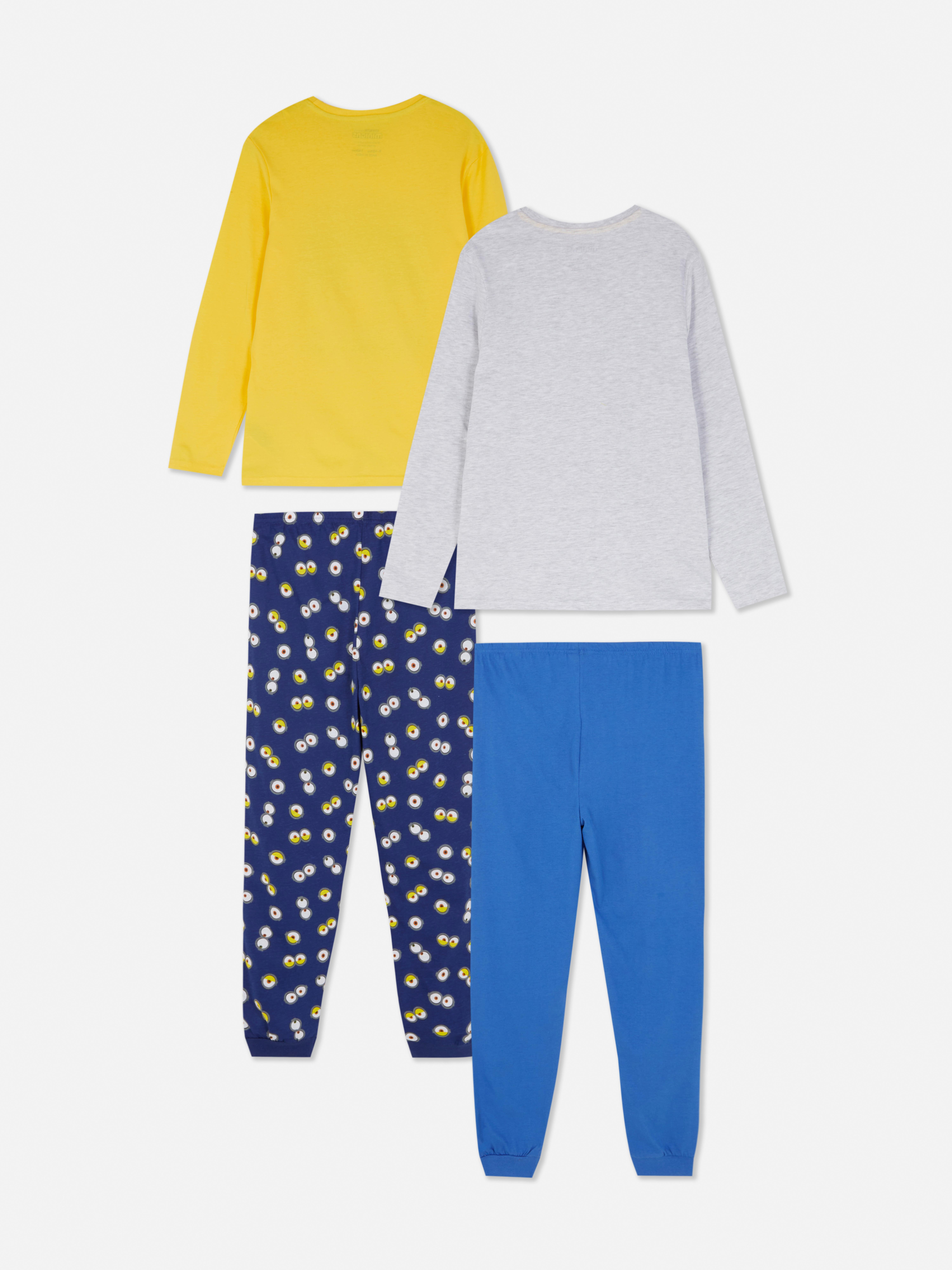 Pijamale cu imprimeu Minions, set de 2 Două pijamale lungi cu imprimeu Minions